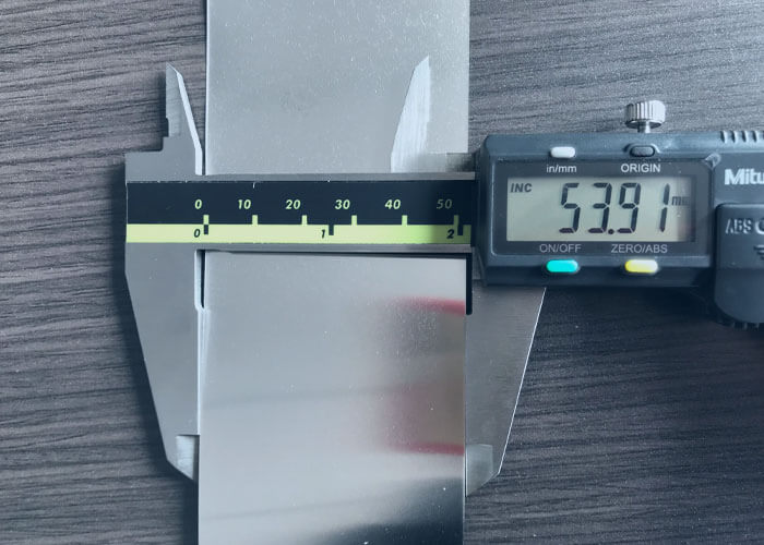 304 stainless steel strip 54mm width test