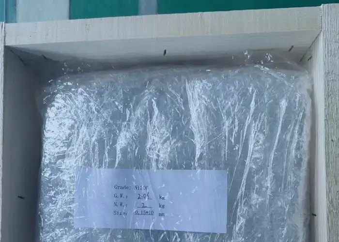 Nickel based alloys foils packaging